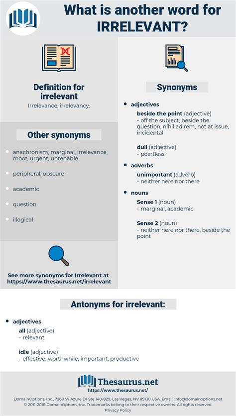 irrelevant traduction|another word for irrelevant.